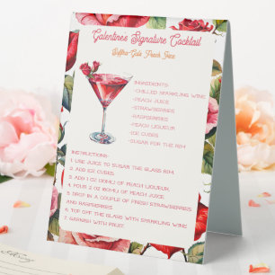 Rosey Galentine's Day Fizz Signature Cocktail 