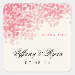 Rosey Pink Light Shower Favour Stickers