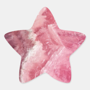 Rosey Rose Quartz Crystal Star Sticker