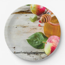 Rosh HaShana 9" Paper Plate