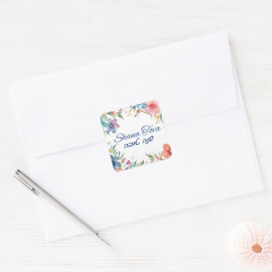 Rosh Hashana Happy New Year Holiday Card Square Sticker