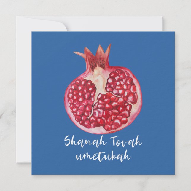 Rosh Hashana Hebrew Wishes Shana Tovah Holiday Card (Front)