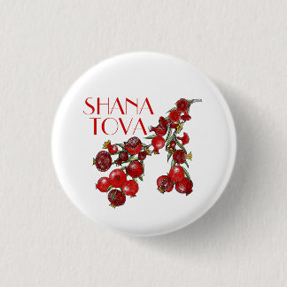 Rosh Hashana Pomegranates 3 Cm Round Badge
