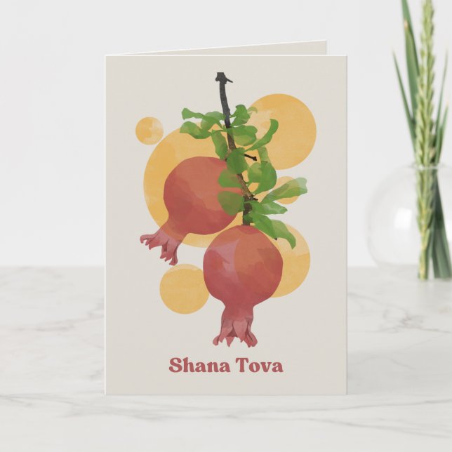 Rosh Hashana Shana Tova Jewish New Year Thank You Card (Front)