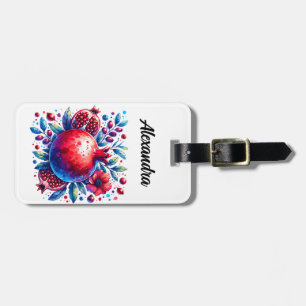Rosh Hashana Water colour Pomegranate Luggage Tag