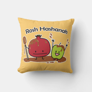 Rosh Hashanah apple pomegranate honey Jewish new Cushion