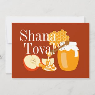 Rosh Hashanah Apples and Honey Holiday Card