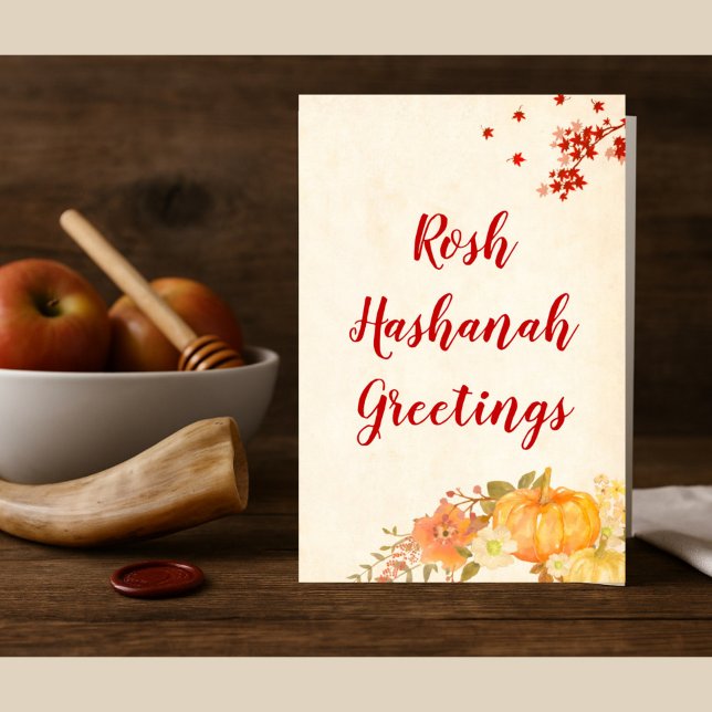 Rosh Hashanah Autumn Flowers Holiday Card (Creator Uploaded)