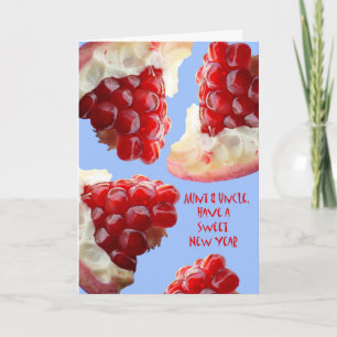 Rosh Hashanah for Aunt and Uncle, Pomegranate Holiday Card