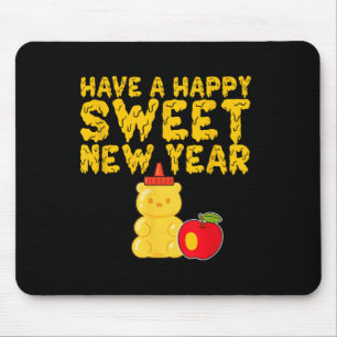 Rosh Hashanah Happy Sweet New Year Honey Bear Jewi Mouse Mat