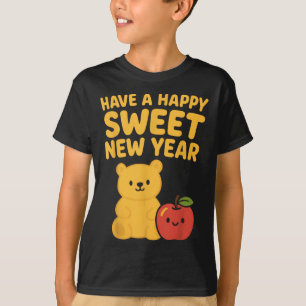 Rosh Hashanah Happy Sweet New Year Honey Bear Jewi T-Shirt