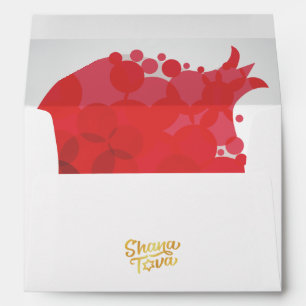 Rosh Hashanah Holiday Jewish New Year Pomegranate  Envelope