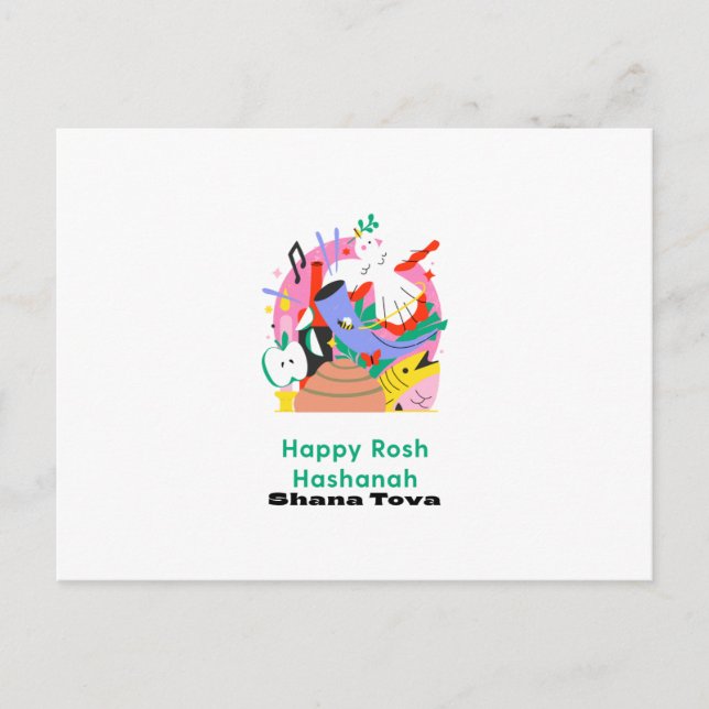 Rosh Hashanah Holiday Postcard (Front)