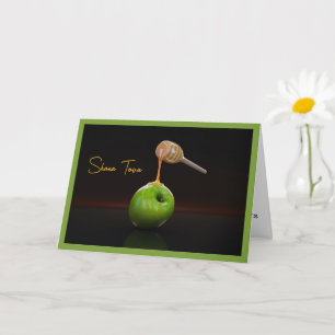 Rosh Hashanah Honey Apple Beautiful Greeting  Card