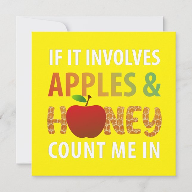 Rosh Hashanah - if it involves apples & honey  Invitation (Front)