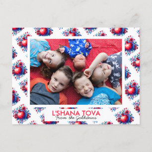 Rosh Hashanah Jewish New Year Family Photo  Holiday Postcard