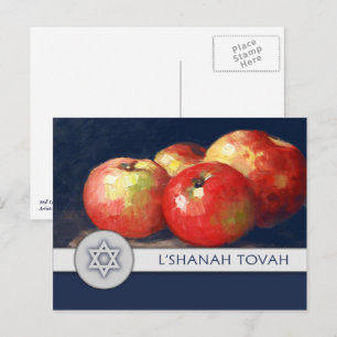 Rosh Hashanah   Jewish New Year Fine Art Holiday Postcard