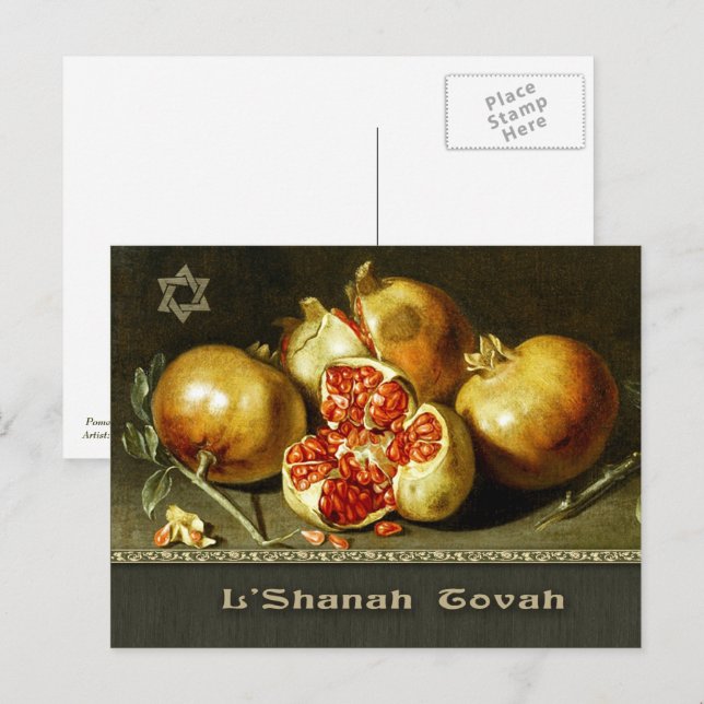 Rosh Hashanah. Jewish New Year Fine Art  Holiday Postcard (Front/Back)