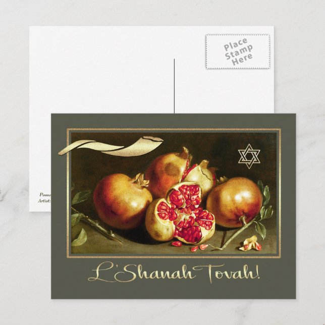 Rosh Hashanah | Jewish New Year Fine Art  Holiday Postcard (Front/Back)