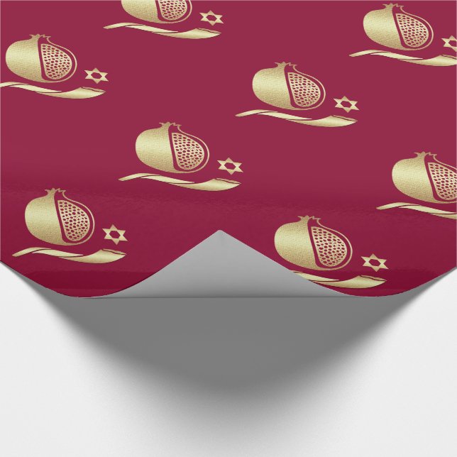 Rosh Hashanah, Jewish New Year Gift  Wrapping Paper (Corner)