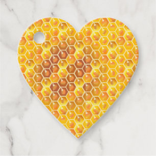 Rosh Hashanah Jewish New Year Gold Honey Comb Favour Tags