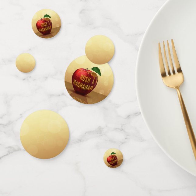 Rosh Hashanah Jewish New Year Honey Apple Confetti (Group)