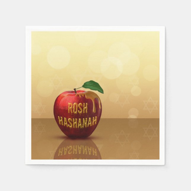 Rosh Hashanah Jewish New Year Honey Apple Napkin (Front)