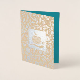 Rosh Hashanah   Jewish New Year Luxury Foil Card