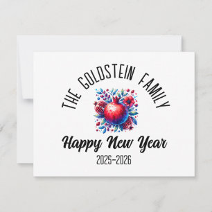 Rosh Hashanah Jewish New Year Personalised Name Ho Holiday Card