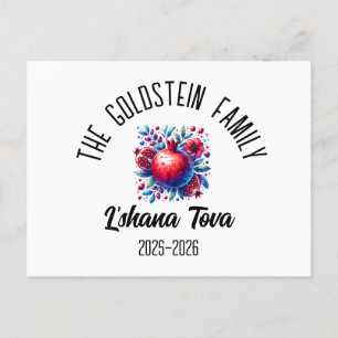 Rosh Hashanah Jewish New Year Personalized Name Ho Holiday Postcard