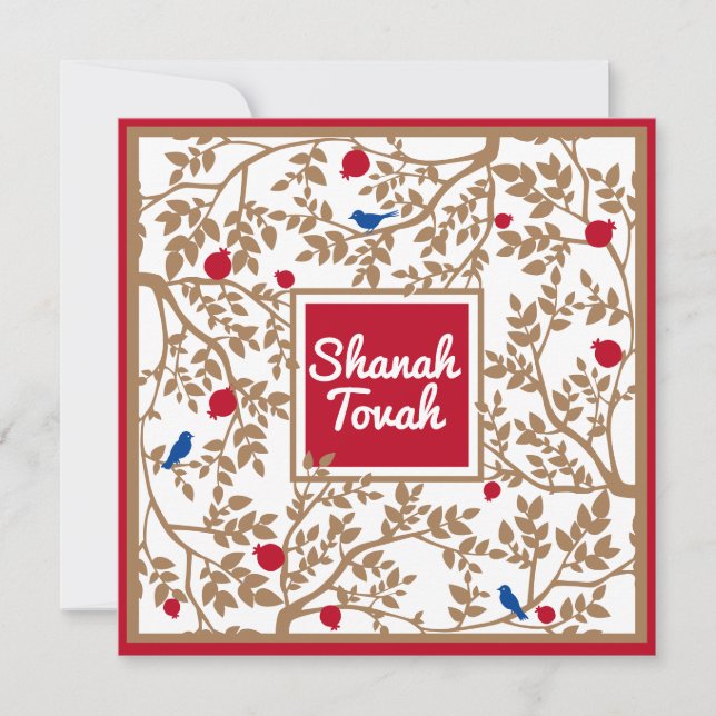 Rosh Hashanah Jewish New Year Shana Tovah Holiday Card (Front)