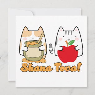 Rosh Hashanah kawaii Cats - Jewish new year