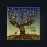 Rosh Hashanah L'Shanah Tovah Tree Of Life Menorah<br><div class="desc">You are viewing The Lee Hiller Designs Collection of Home and Office Decor,  Apparel,  Gifts and Collectibles. The Designs include Lee Hiller Photography and Mixed Media Digital Art Collection. You can view her Nature photography at http://HikeOurPlanet.com/ and follow her hiking blog within Hot Springs National Park.</div>