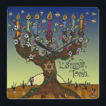 Rosh Hashanah L'Shanah Tovah Tree Of Life Menorah<br><div class="desc">You are viewing The Lee Hiller Designs Collection of Home and Office Decor,  Apparel,  Gifts and Collectibles. The Designs include Lee Hiller Photography and Mixed Media Digital Art Collection. You can view her Nature photography at http://HikeOurPlanet.com/ and follow her hiking blog within Hot Springs National Park.</div>