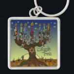 Rosh Hashanah L'Shanah Tovah Tree Of Life Menorah Key Ring<br><div class="desc">You are viewing The Lee Hiller Designs Collection of Home and Office Decor,  Apparel,  Gifts and Collectibles. The Designs include Lee Hiller Photography and Mixed Media Digital Art Collection. You can view her Nature photography at http://HikeOurPlanet.com/ and follow her hiking blog within Hot Springs National Park.</div>