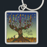 Rosh Hashanah L'Shanah Tovah Tree Of Life Menorah Key Ring<br><div class="desc">You are viewing The Lee Hiller Designs Collection of Home and Office Decor,  Apparel,  Gifts and Collectibles. The Designs include Lee Hiller Photography and Mixed Media Digital Art Collection. You can view her Nature photography at http://HikeOurPlanet.com/ and follow her hiking blog within Hot Springs National Park.</div>