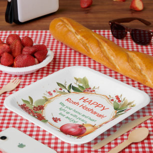 Rosh Hashanah Paper Plate