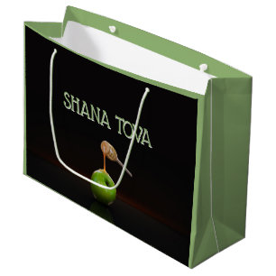 Rosh Hashanah Shana Tova Sweet Green Apple Honey Large Gift Bag