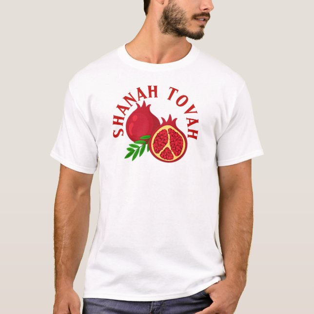 Rosh Hashanah Shanah Tovah Pomegranates T-Shirt (Front)