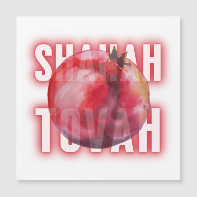 Rosh Hashanah Shanah Tovah Wishes Pomegranate Art (Front)