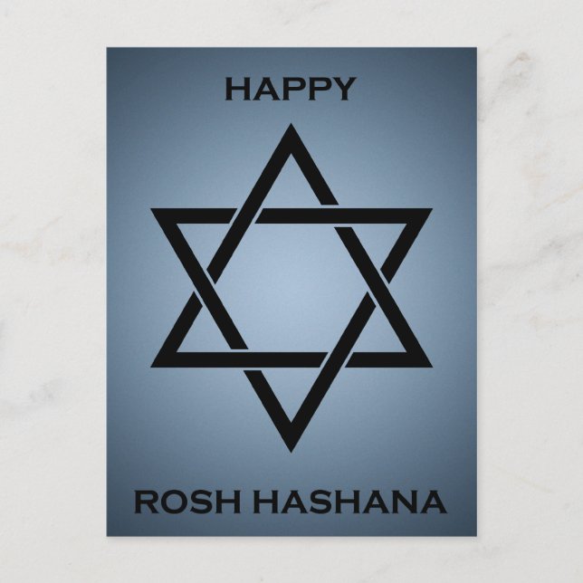 rosh hashanah (star of david) holiday postcard (Front)