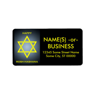 rosh hashanah (star of david) label