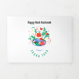 Rosh Hashanah Tri-Fold Holiday Card