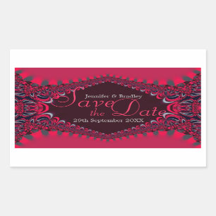 Rosiana Royal Lace Save the Date Sticker
