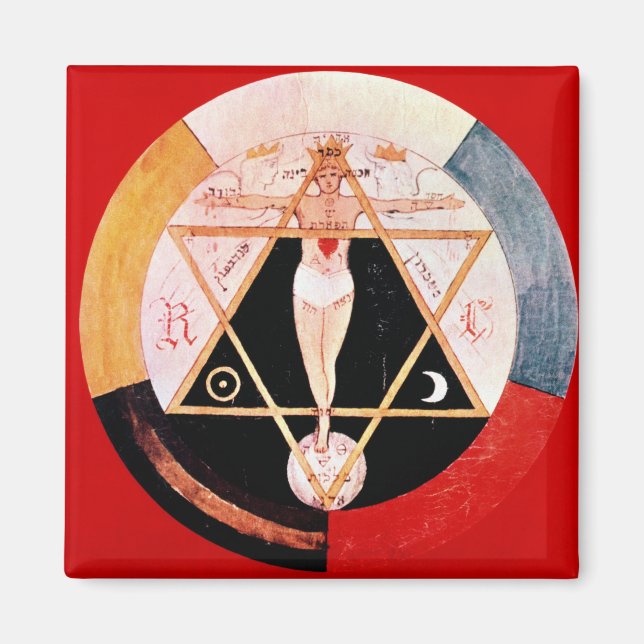 Rosicrucian symbol of the Hermetic Order Magnet (Front)
