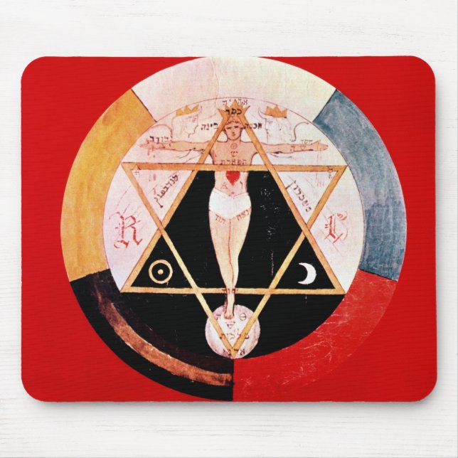 Rosicrucian symbol of the Hermetic Order Mouse Mat (Front)