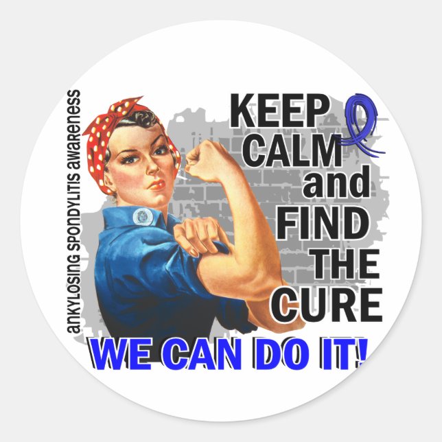 Rosie Keep Calm AS Classic Round Sticker (Front)