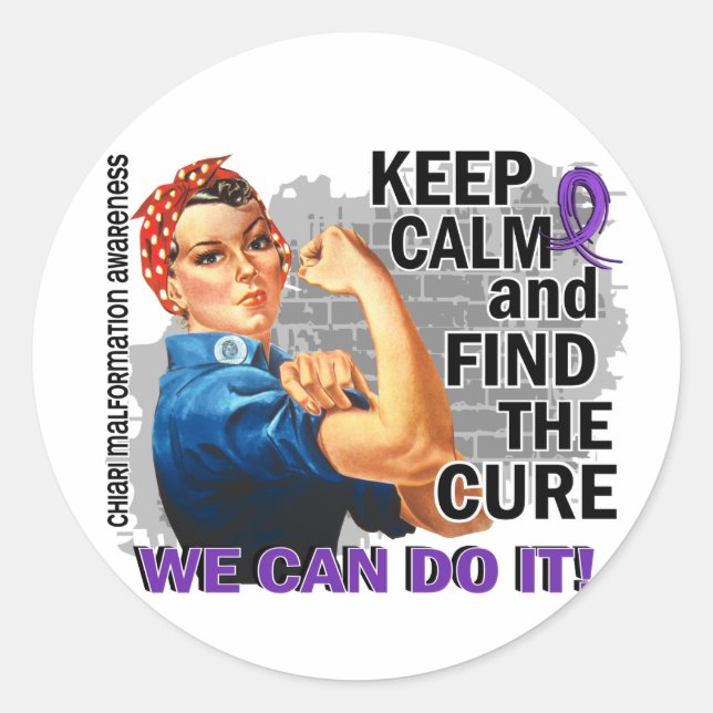Rosie Keep Calm Chiari.png Classic Round Sticker (Front)