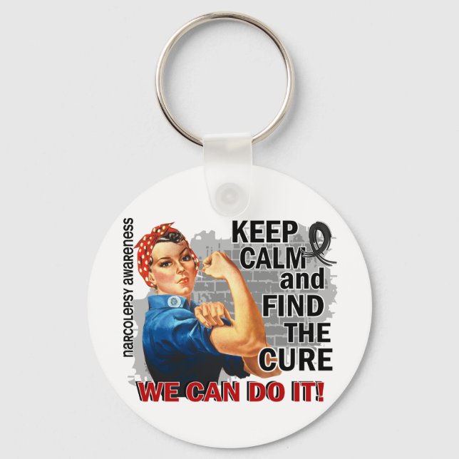 Rosie Keep Calm Narcolepsy.png Key Ring (Front)