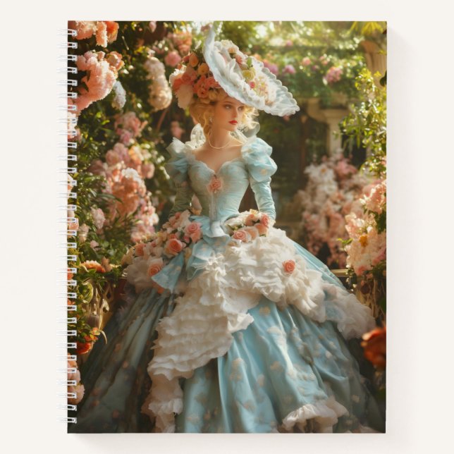 Rosie Loves Blue Spiral Notebook (Front)